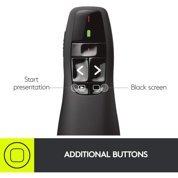 Logitech R400 Wireless Presenter with Laser Pointer 