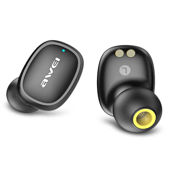 Awei T13 Touch TWS Dual Ear Bluetooth Earbuds With Charging Doc