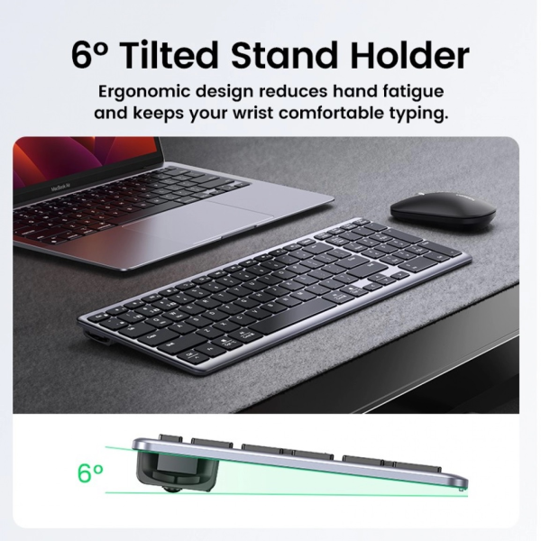 Ugreen Ultra Slim Wireless Bluetooth Rechargeable Keyboard