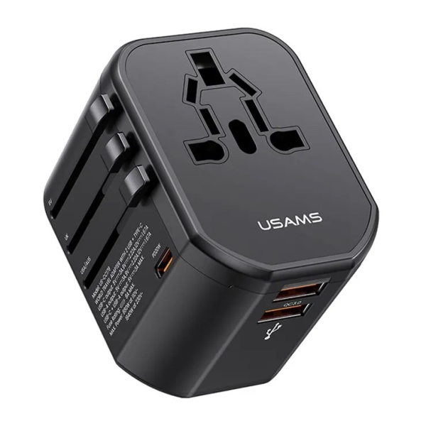 USAMS T59 Universal Travel Adapter 20W Dual USB Type-C 