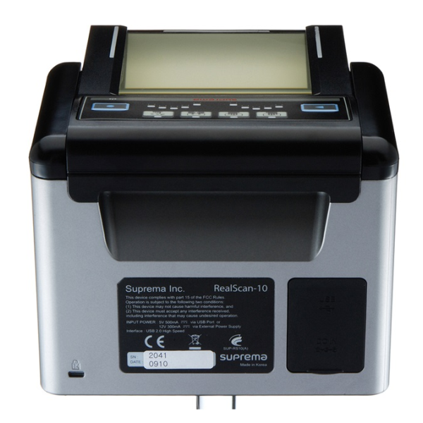 Suprema ID RealScan-G10  Compact Ten-print Live Scanner