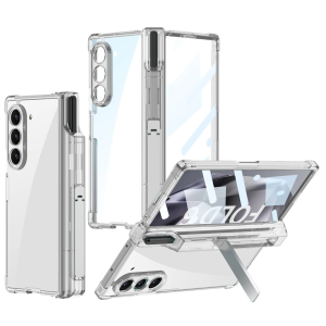 Samsung Galaxy Z Fold 6 Clear Shockproof Case with Kickstand