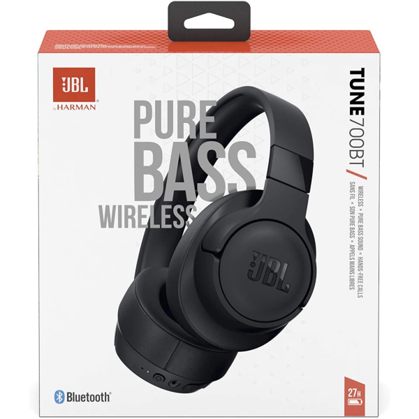 JBL TUNE 700BT - Wireless Over-Ear Headphones - Black 