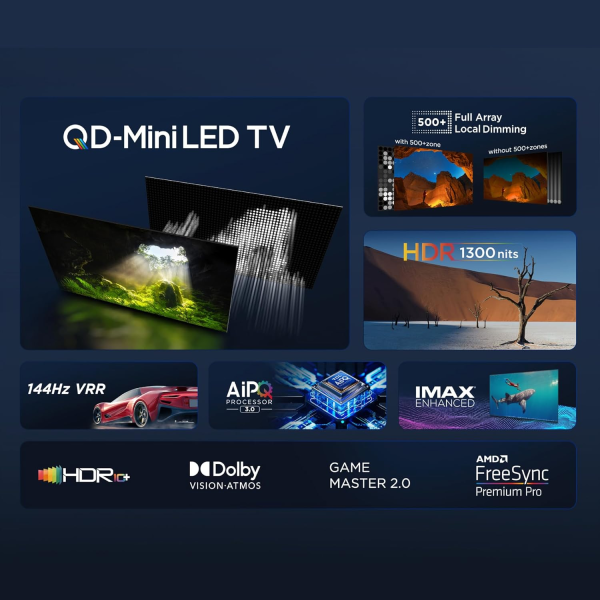 TCL C755 98 inch QD-Mini LED 4K Google TV