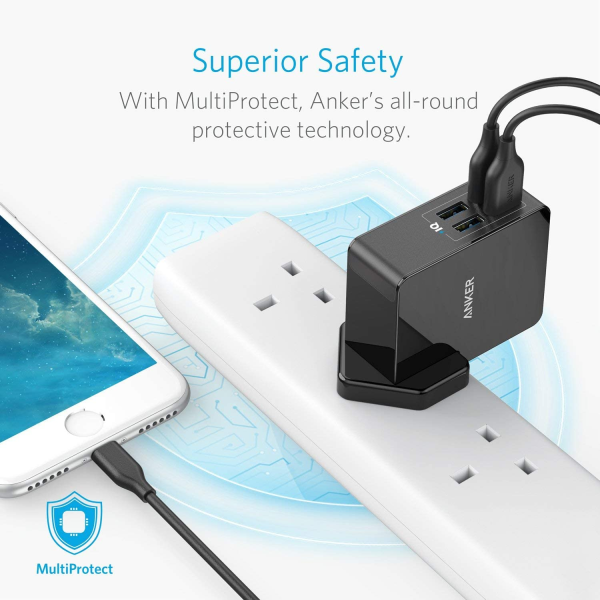 Anker PowerPort Lite 4 Ports 5.4A/27W 4-Port USB Travel Wall Charger