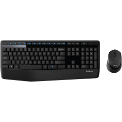 Logitech MK345 Wireless Keyboard and Optical Mouse - Black