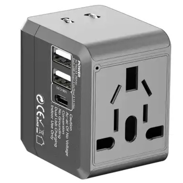 Buy Earldom LC19 Universal Travel Adapter with USB-C | Instok Kenya