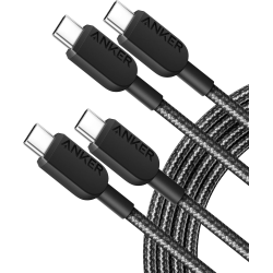 Anker 310 USB C to USB C Braided Cable 2M/6ft 60W - 2 Pack