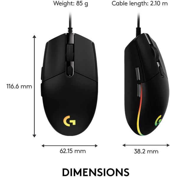 Logitech G203 Wired Gaming Mouse 8000 DPI