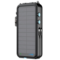 Powerology 16000mAh Solar Power Bank with FM Radio