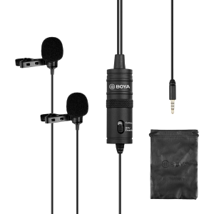 Boya BY-M1DM Dual Omni-directional Lavalier Microphone