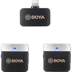 BOYA BY-M1V6 Dual-Channel Wireless Microphone System for iPhone