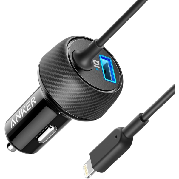 Anker PowerDrive 2 Elite 24W 2-Port Lightning Car Charger