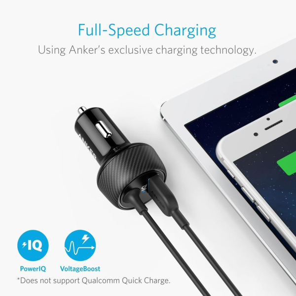 Anker PowerDrive 2 Elite 24W 2-Port Lightning Car Charger