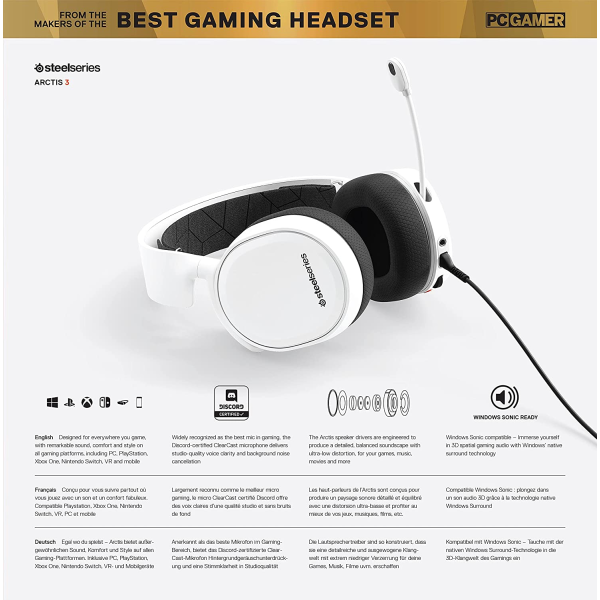 SteelSeries Arctis 3  All-Platform Gaming Headset