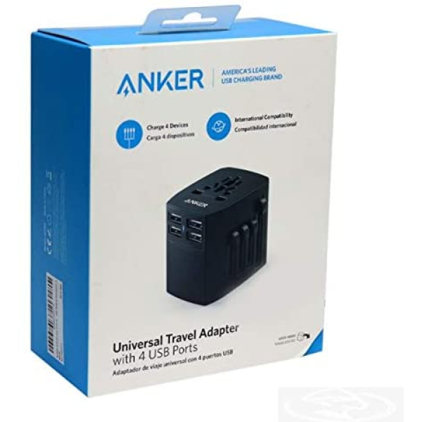 Anker Universal Travel Adapter with 4 USB Ports