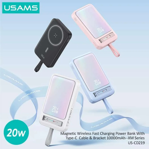 USAMS XM Series Powerbank Wireless Magnetic 20W 10000mAh