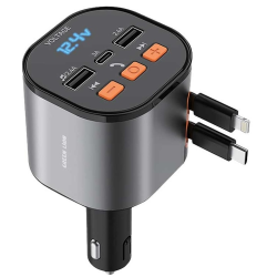 Green Lion FM Retractable 50W Car Charger 