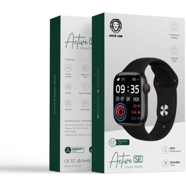 Green Lion Active SE Smart Watch - Black 