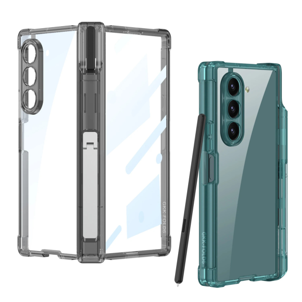 Samsung Galaxy Z Fold 6 Clear Shockproof Case with Kickstand