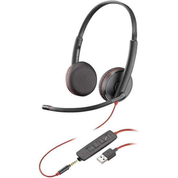 Plantronics Blackwire 3225 USB-A Wired On-Ear Mono Headset