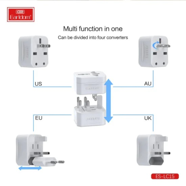 Earldom ET-LC15 Universal Plug 6A Max 