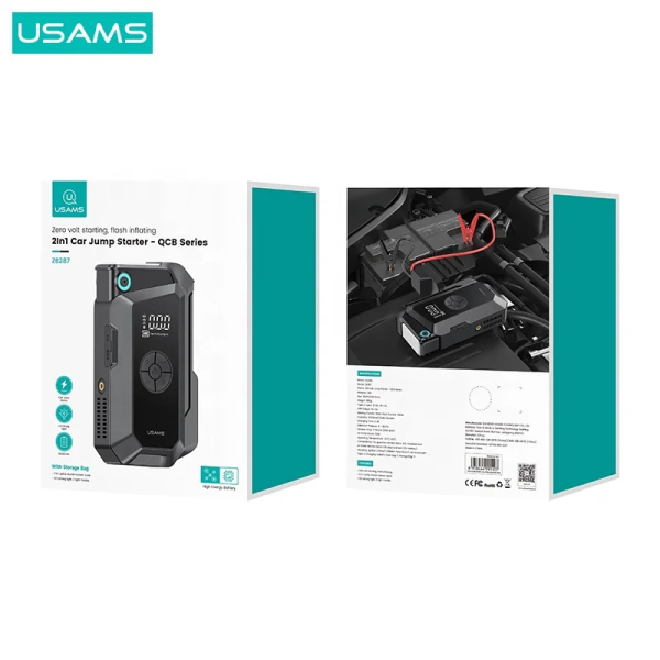 USAMS ZB287 Car Jump Starter with Tyre Inflator 1000A