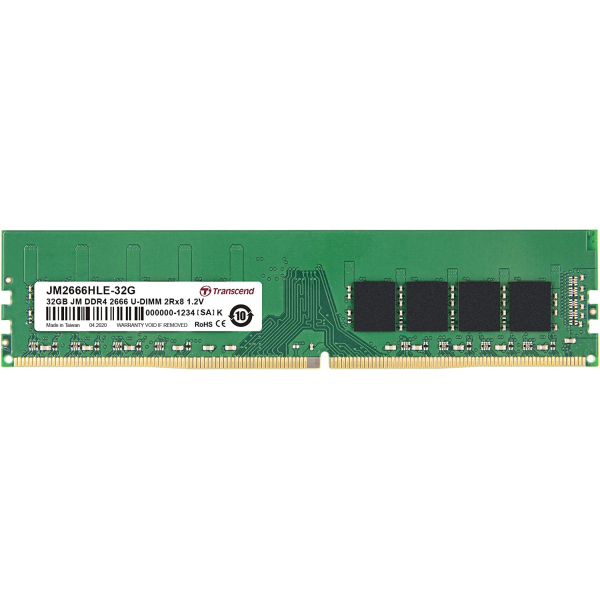 Transcend 32GB DDR4 2666 MHz Desktop RAM