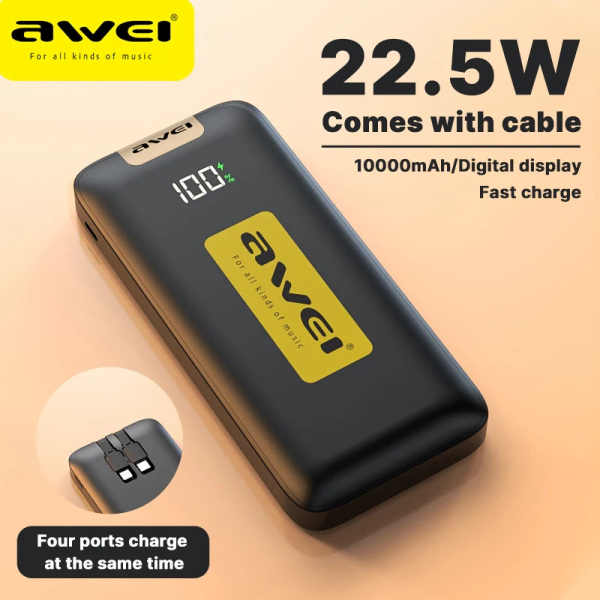 Awei P166K Power Bank 10000mAh 22.5W