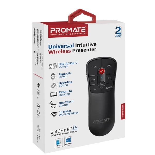 Promate ProPointer Universal Intuitive Wireless Presenter