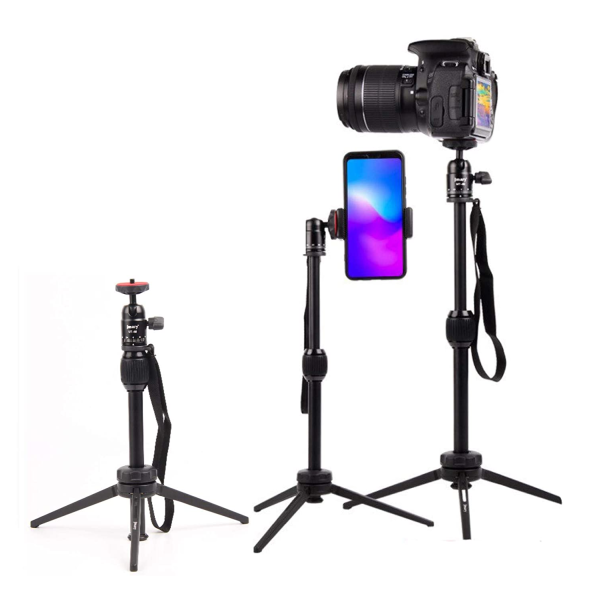 JMARY MT-68 - Table-Top Extendable Fold-able Tripod Stand for Phones and DSLR Cameras 