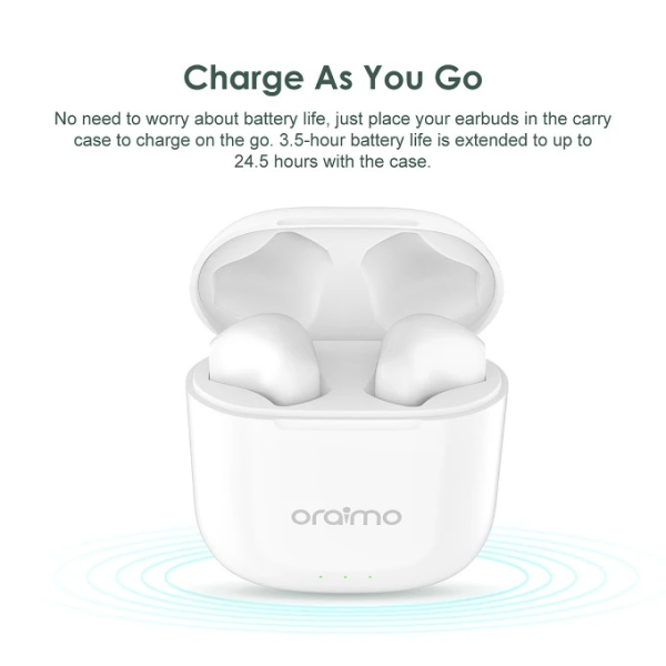 oraimo FreePods-2S Half in-Ear TWS True Wireless Earbuds 