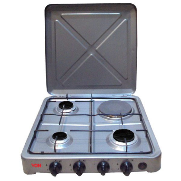 Von 0-431.S/ VAC4F300S 3 Gas 1 Electric Cooker - Silver