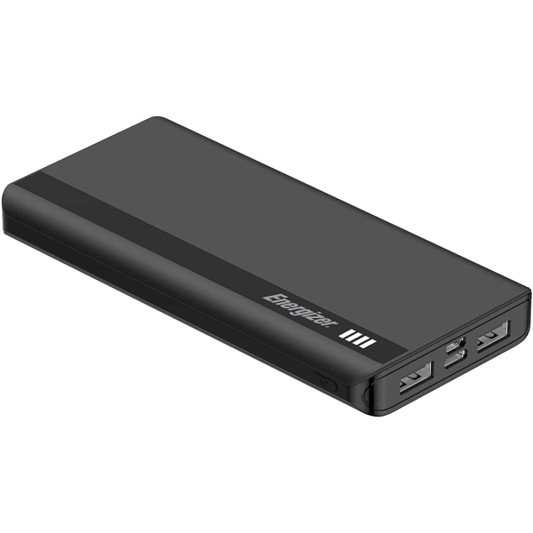 Energizer UE10054 10000mAh Fast Charging Dual Input -micro USB, Type-C Powerbank with Power Delivery 18W 