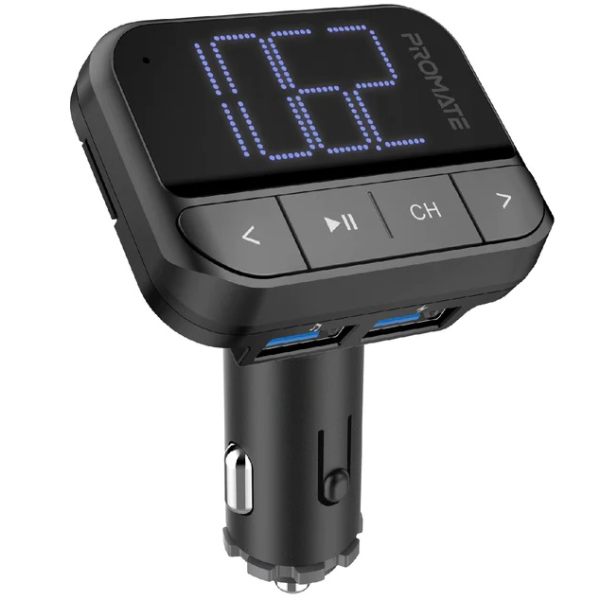 Promate EZFM Car FM Transmitter with Dual USB Ports