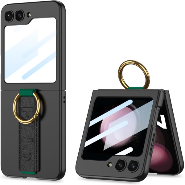 Samsung Galaxy Z Flip 5 Case with Ring & Wrist Strap