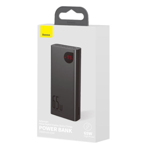 Baseus Adaman Metal 20000mAh 65W PowerBank , PD, QC 3.0, 2xUSB + 2xUSB-C