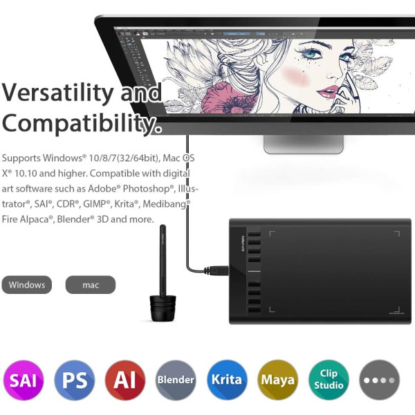 XP-PEN Star 03 V2 Graphics Drawing Tablet 12"