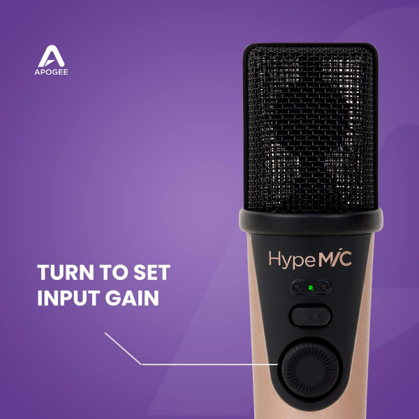 Apogee HypeMiC USB Cardioid Microphone with Built-In Analog Compressor