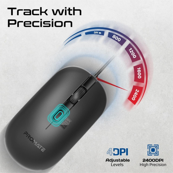 Promate CM-2400 Adjustable DPI Wired Optical Mouse