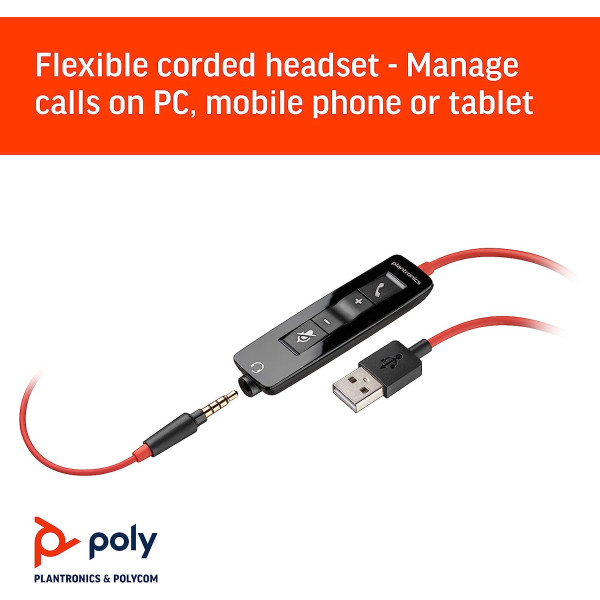 Plantronics Blackwire 5210 USB Type-A Mono On-Ear Headset