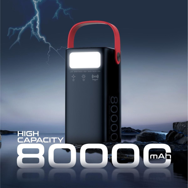 Promate PowerMine-80 Power Bank 80000mAh 65W PD 