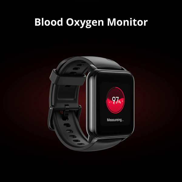 realme Watch 2 with Heart Rate & Blood Oxygen Monitor, Black 