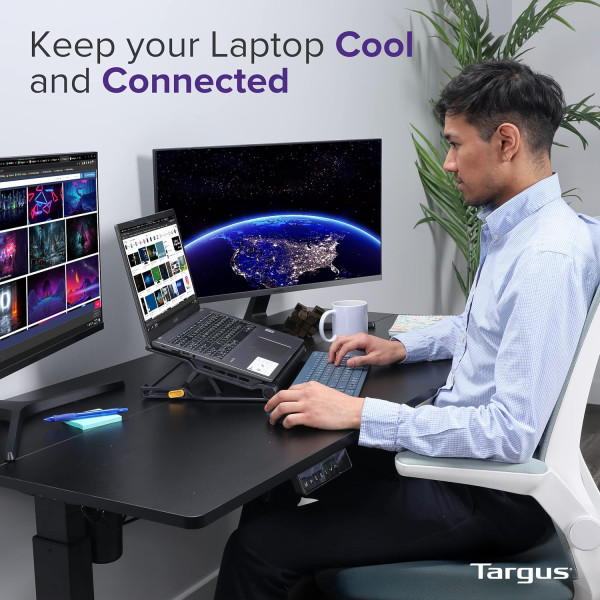 Targus Chill Mat Plus Laptop Cooling Pad with 4-Port 2.0 Hub