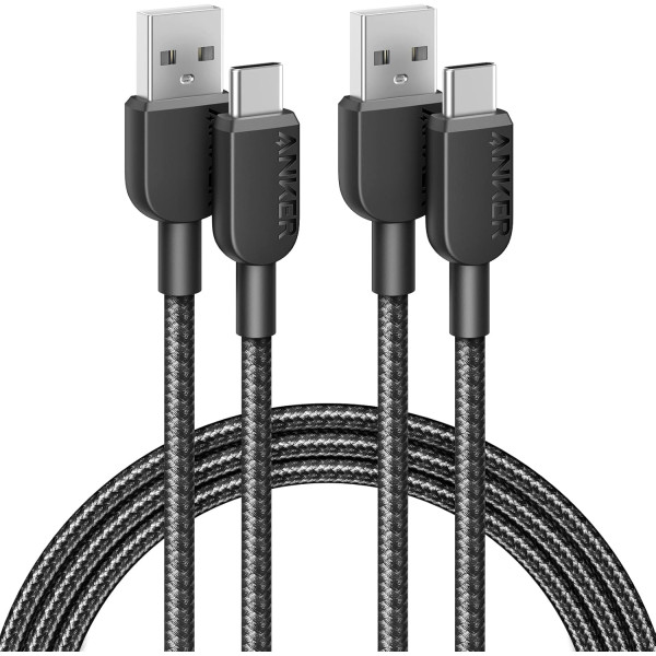 Anker 310 Braided USB A to USB C Cable 2-Pack 6ft