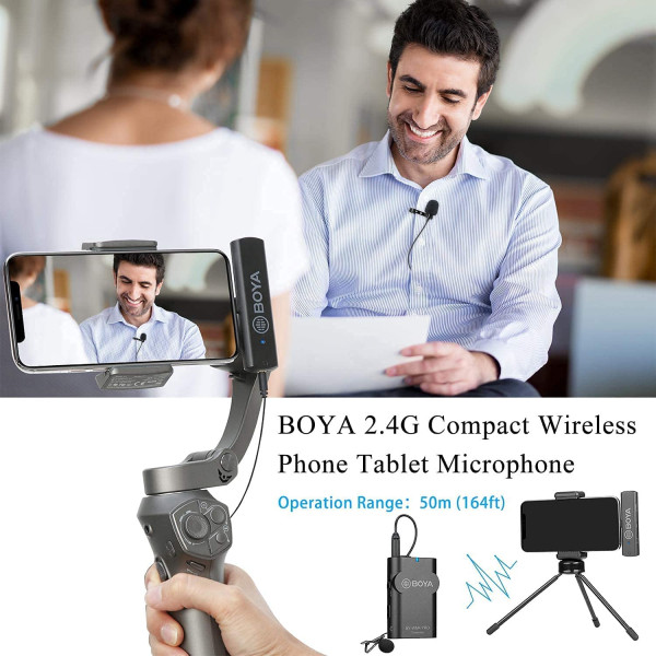 BOYA BY-WM4 PRO-K3 Digital Wireless Omni Lavalier Microphone 