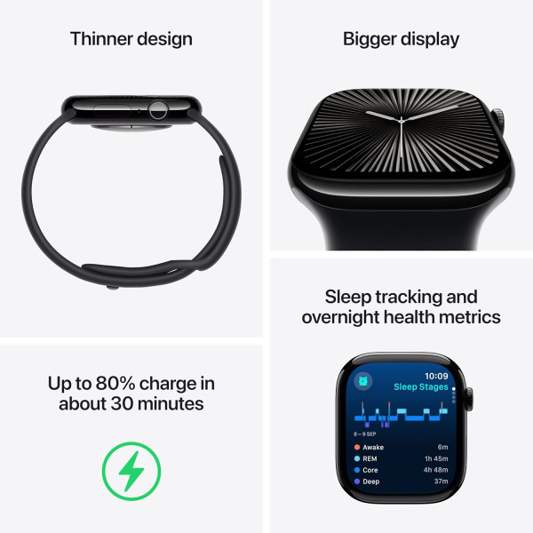 Apple Watch Series 10 GPS 42mm - Jet Black