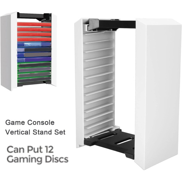 DOBE Vertical Stand with Game Rack & Controller Charging Dock 