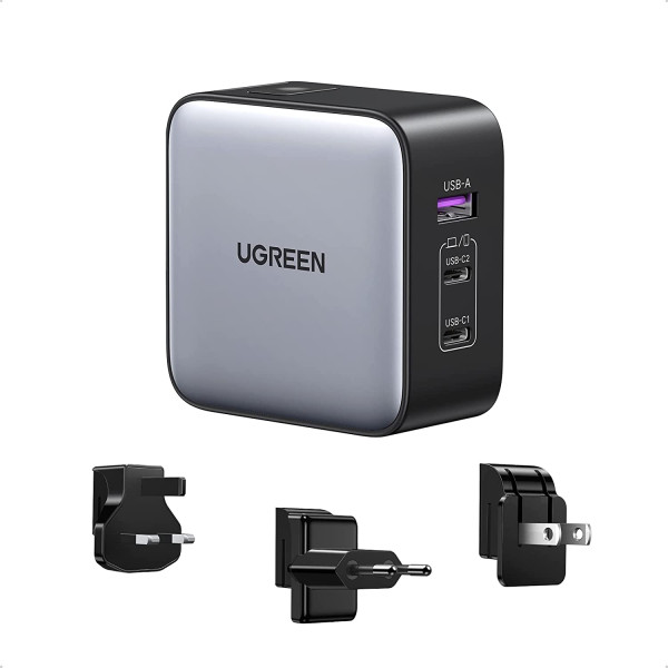 Ugreen Nexode GaN 65W USB C 3-Port Travel Charger 