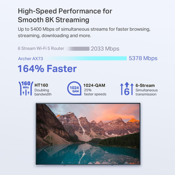TP-Link Archer AX73 AX5400 Dual-Band Gigabit Wi-Fi 6 Router